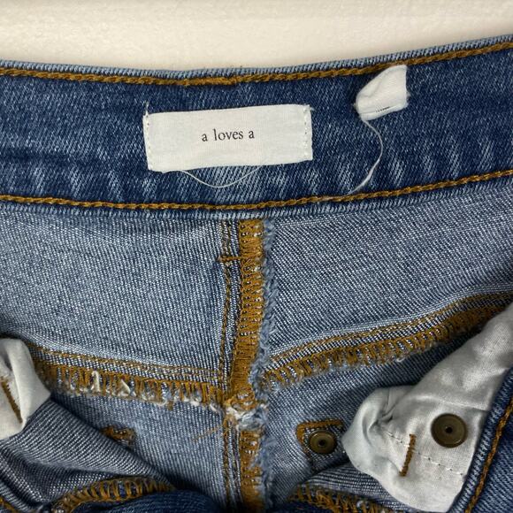 A loves A | Size 27 Medium Wash High Rise Straight Leg Jeans - Picture 9 of 10